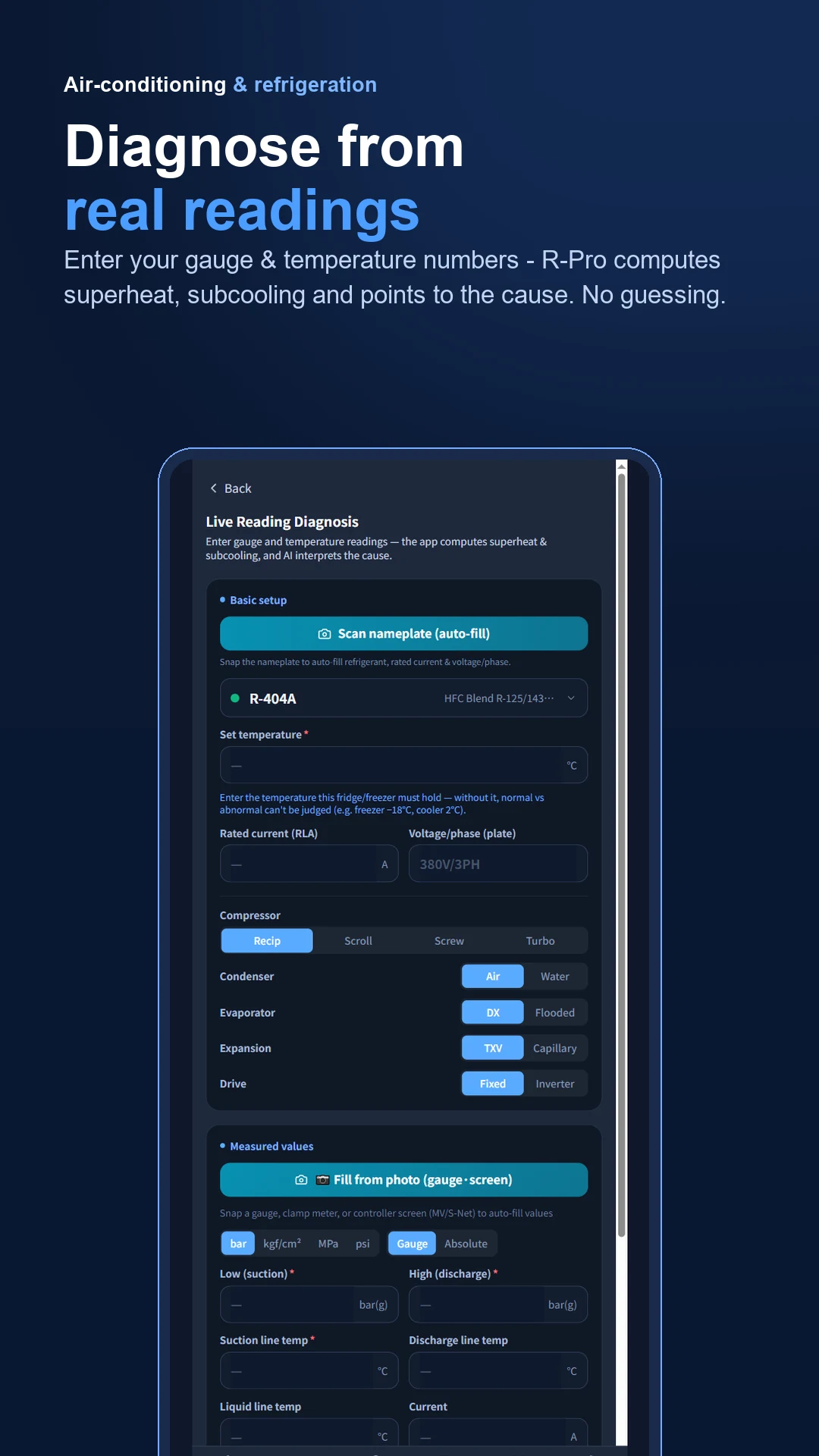 HVAC Refrigeration Repair App screenshot